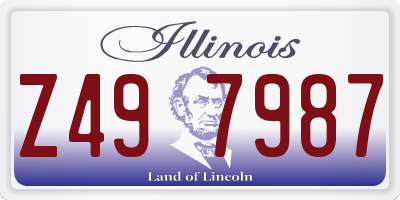 IL license plate Z497987