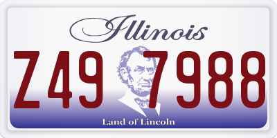 IL license plate Z497988