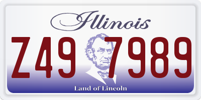 IL license plate Z497989