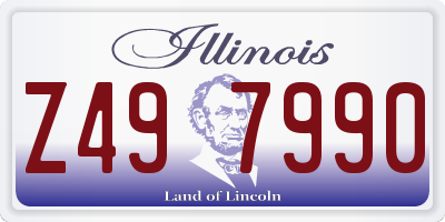 IL license plate Z497990