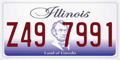 IL license plate Z497991