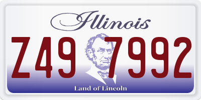 IL license plate Z497992