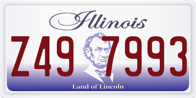IL license plate Z497993