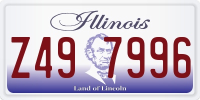 IL license plate Z497996