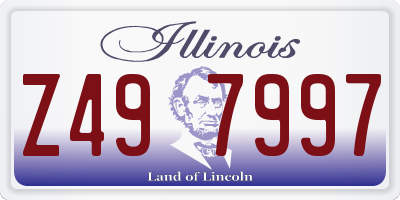 IL license plate Z497997