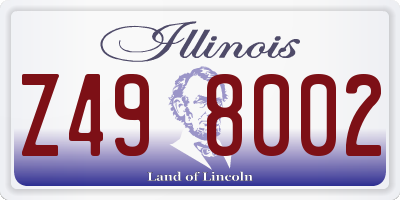 IL license plate Z498002