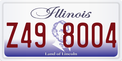 IL license plate Z498004