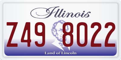 IL license plate Z498022