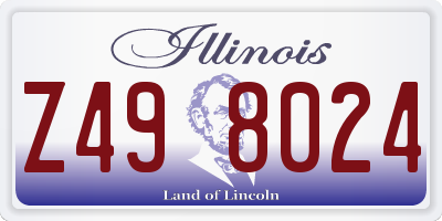 IL license plate Z498024