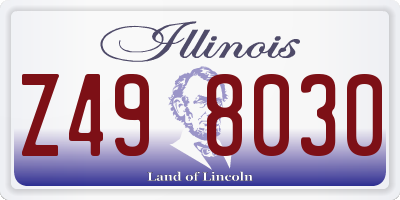IL license plate Z498030