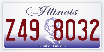 IL license plate Z498032