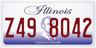 IL license plate Z498042