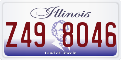 IL license plate Z498046