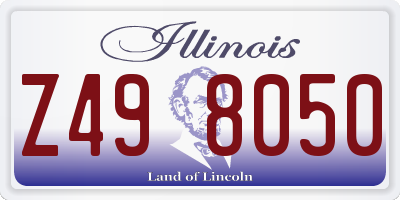 IL license plate Z498050