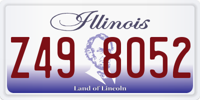 IL license plate Z498052