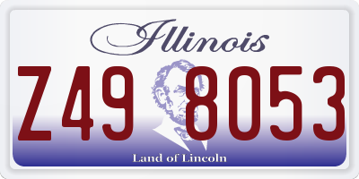 IL license plate Z498053