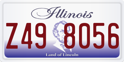 IL license plate Z498056
