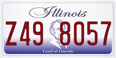 IL license plate Z498057
