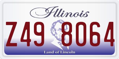 IL license plate Z498064