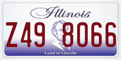 IL license plate Z498066