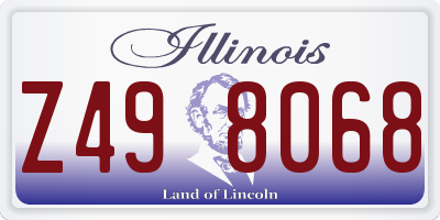 IL license plate Z498068