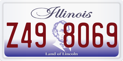IL license plate Z498069
