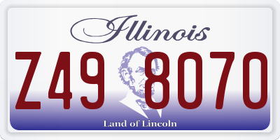 IL license plate Z498070