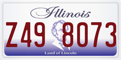 IL license plate Z498073