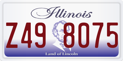 IL license plate Z498075