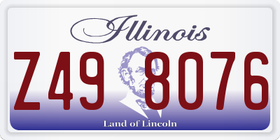 IL license plate Z498076