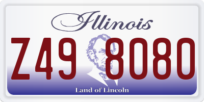 IL license plate Z498080
