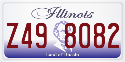 IL license plate Z498082