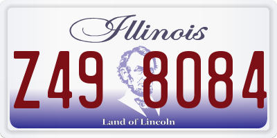 IL license plate Z498084