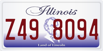 IL license plate Z498094