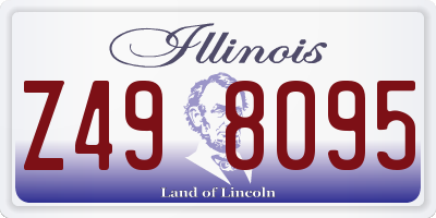 IL license plate Z498095