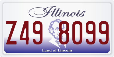 IL license plate Z498099