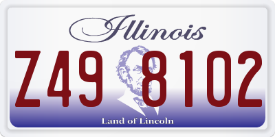 IL license plate Z498102