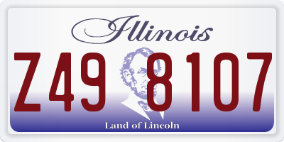IL license plate Z498107