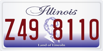 IL license plate Z498110