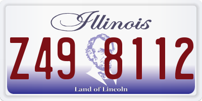 IL license plate Z498112