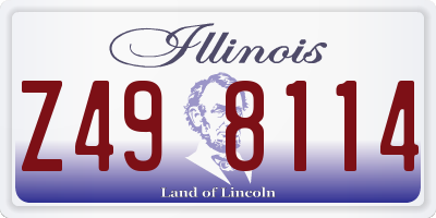 IL license plate Z498114