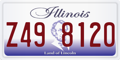 IL license plate Z498120