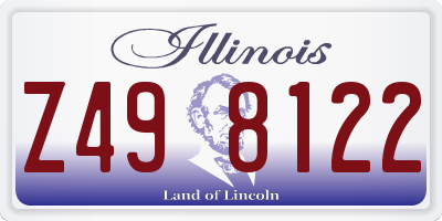 IL license plate Z498122