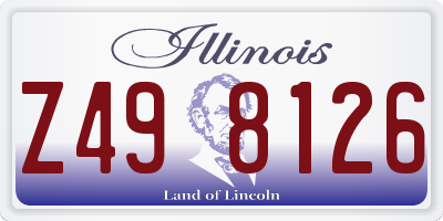 IL license plate Z498126