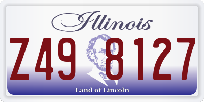 IL license plate Z498127