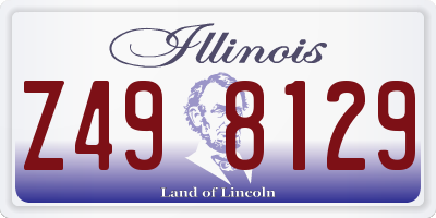 IL license plate Z498129