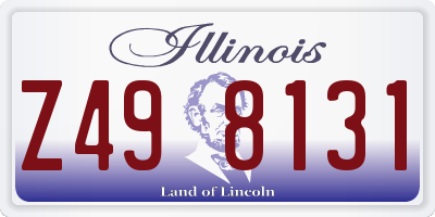 IL license plate Z498131