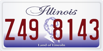 IL license plate Z498143