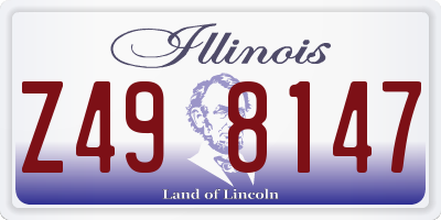 IL license plate Z498147