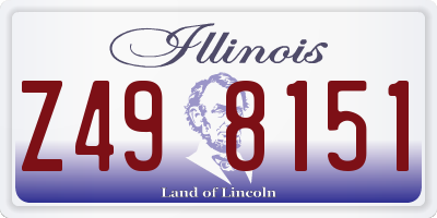 IL license plate Z498151